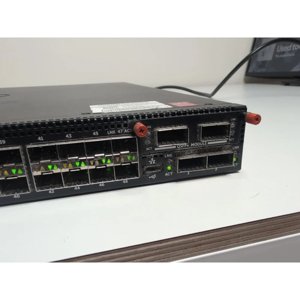 Dell PowerConnect 8164F 48-Port 10GbE SFP+ / 2-Port 40GbE QSFP+ Switch w/ Cables